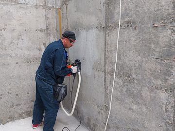 Шлифование бетона перед нанесением гидроизоляции